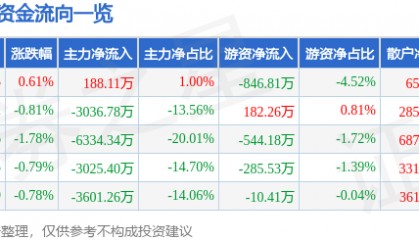 股票行情快报：步步高（002251）2月24日主力资金净买入188.11万元
