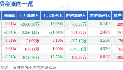 股票行情快报：步步高（002251）2月27日主力资金净卖出2868.58万元